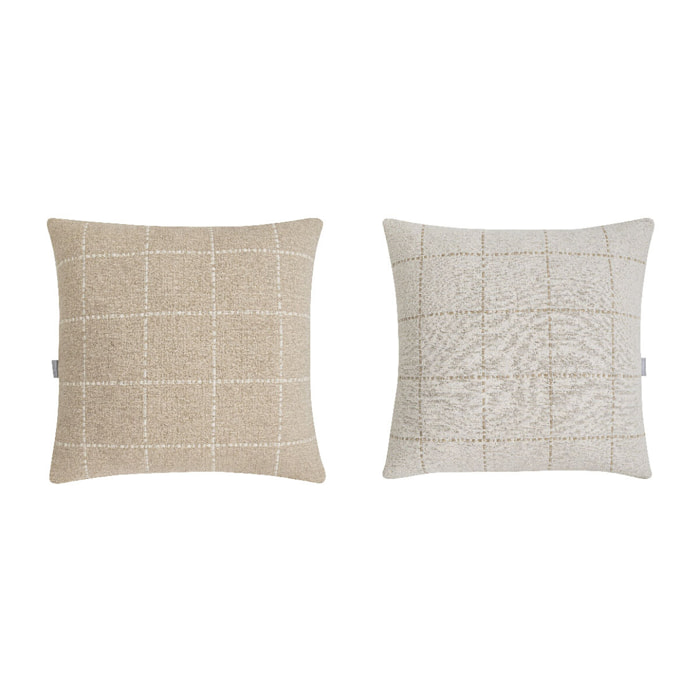 Lot de 2 huosses de coussin MARNE beige