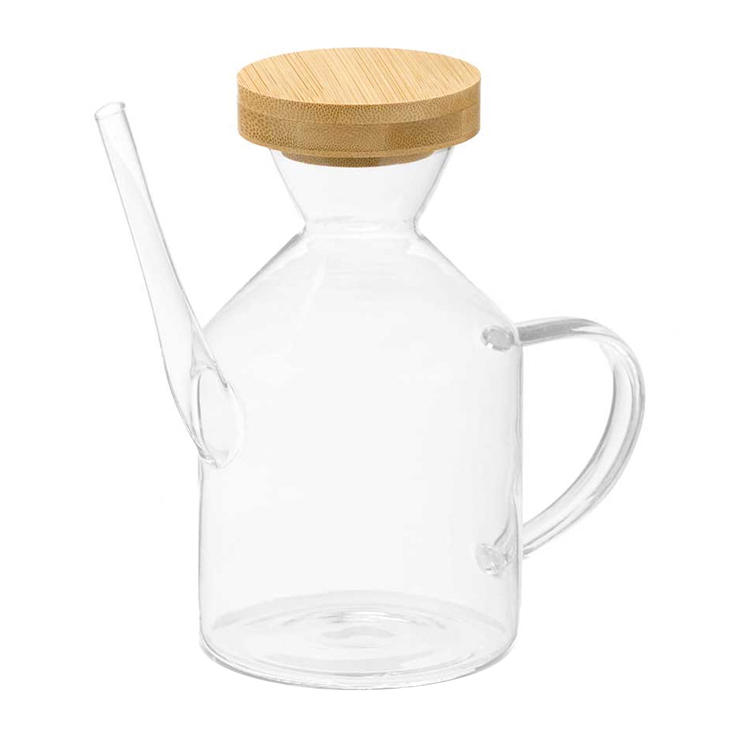 Aceitera con tapón de bambú 600ml