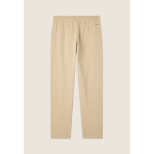 Pantaloni regular con spacchi e coulisse animalier