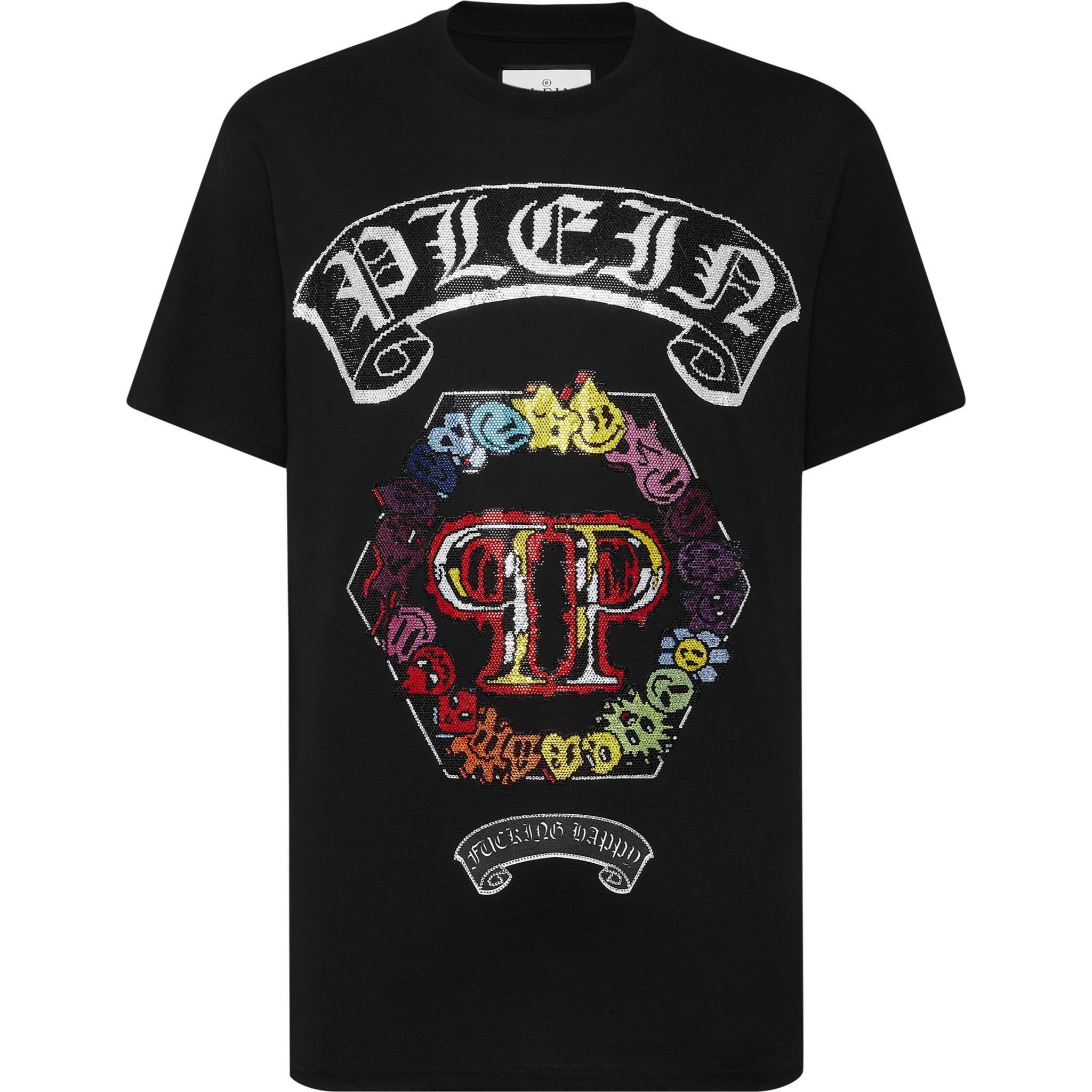 PHILIPP PLEIN T-Shirt Round Neck SMILE
