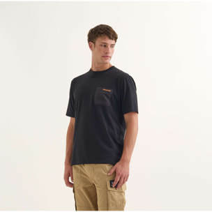 Camiseta MUNICH Collage streetwear hombre de algodón orgánico negro