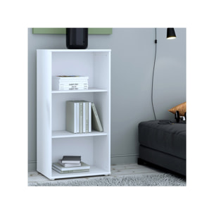 Étagère H. 111 x L. 54 cm décor blanc avec 2 étagères - MIA