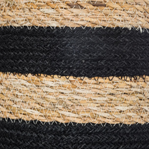 Set de 4 paniers jute noir