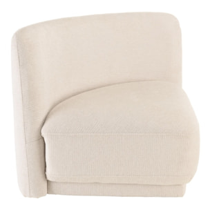 LEOPOLD - Ensemble: canapé 1 place avec dossier + 3 poufs