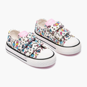 Sneakers in tela con unicorno