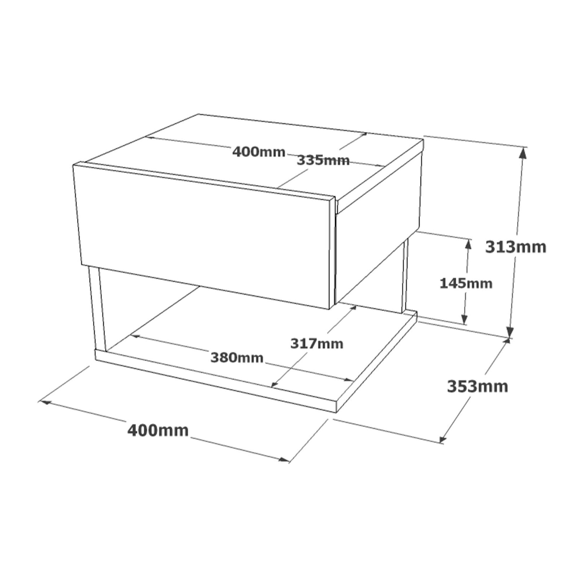 Mesita De Noche De Pared Luvio 35cm