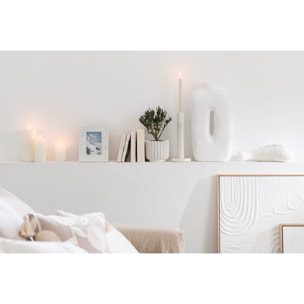 J-Line cadre photo Marbre - pierre - blanc - small