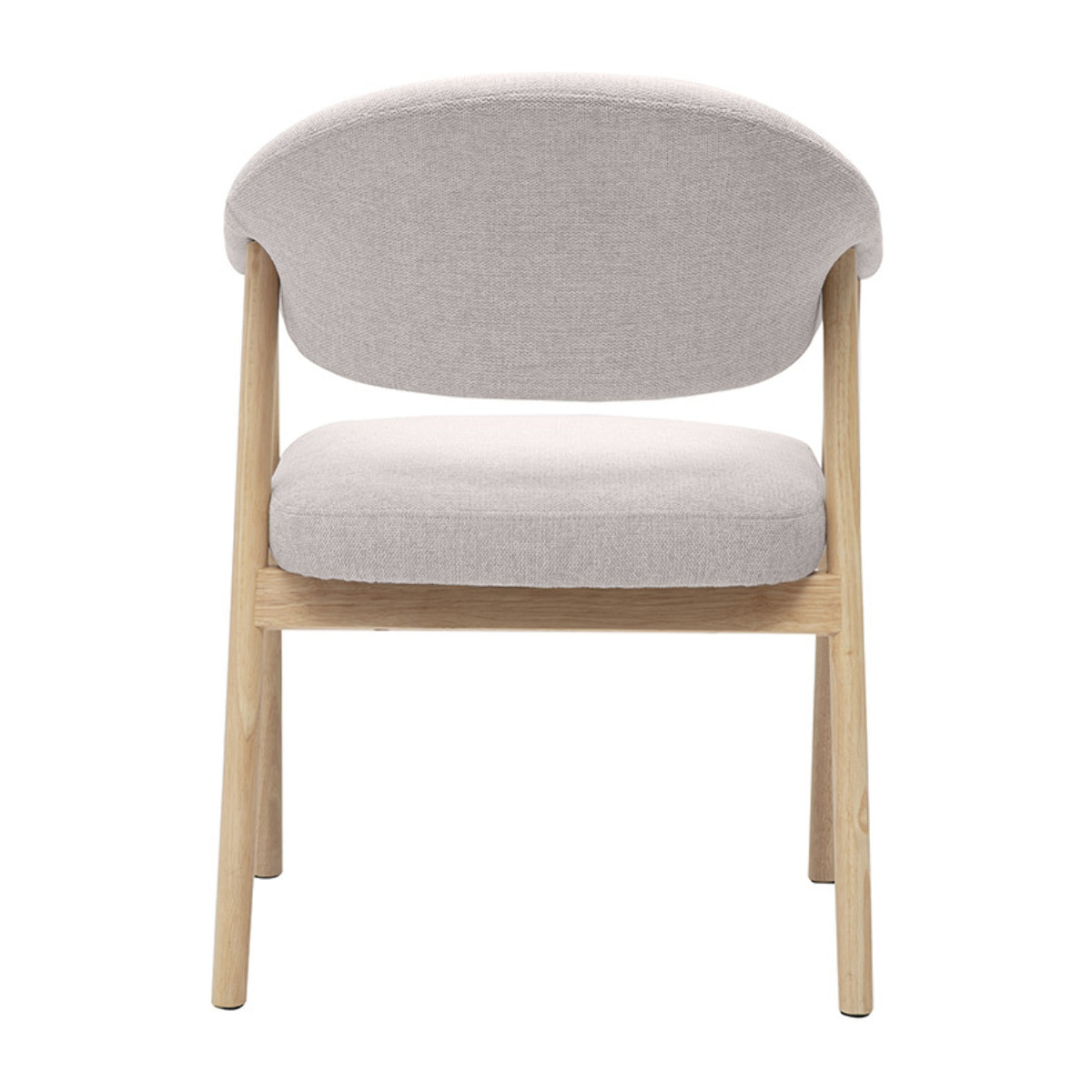 Chaises en tissu effet velours texturé beige et bois clair (lot de 2) GIULIA