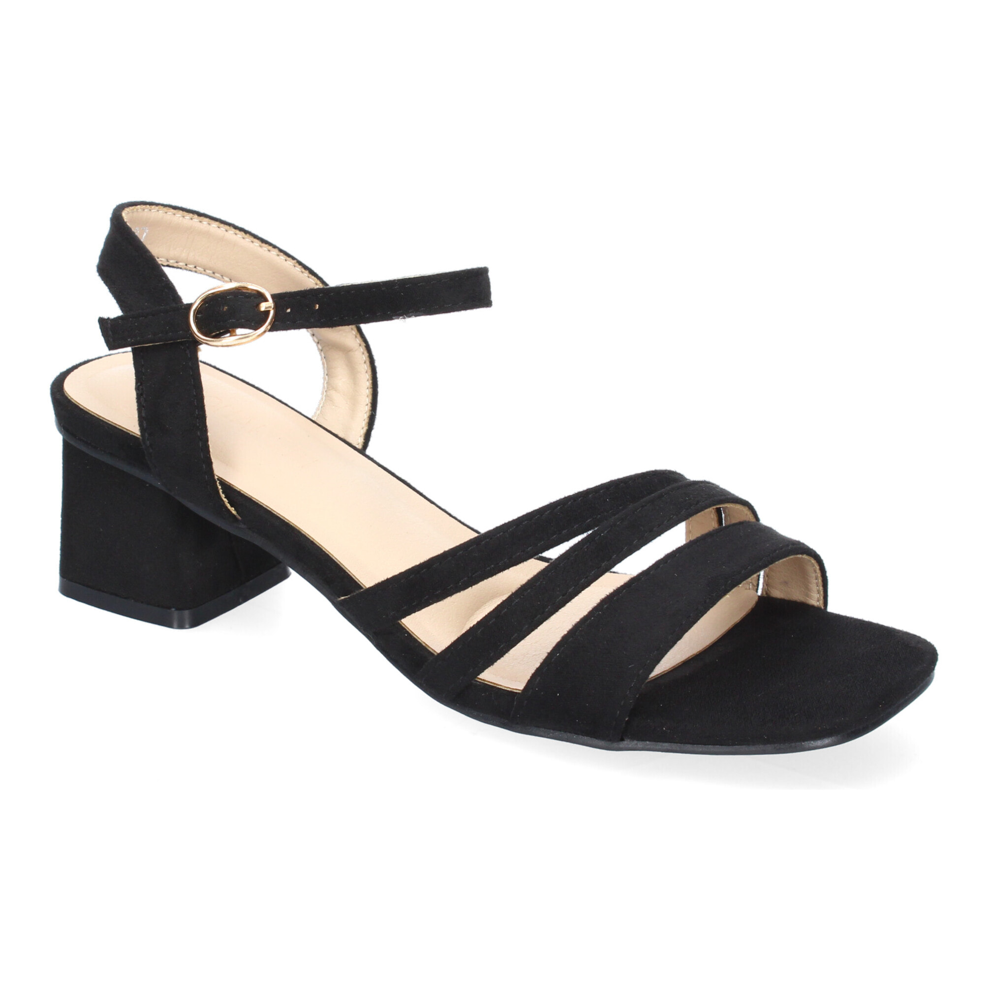 Sandalia de Tacon para Mujer, Comoda, Triple Pala Fina, Estampado Brillante