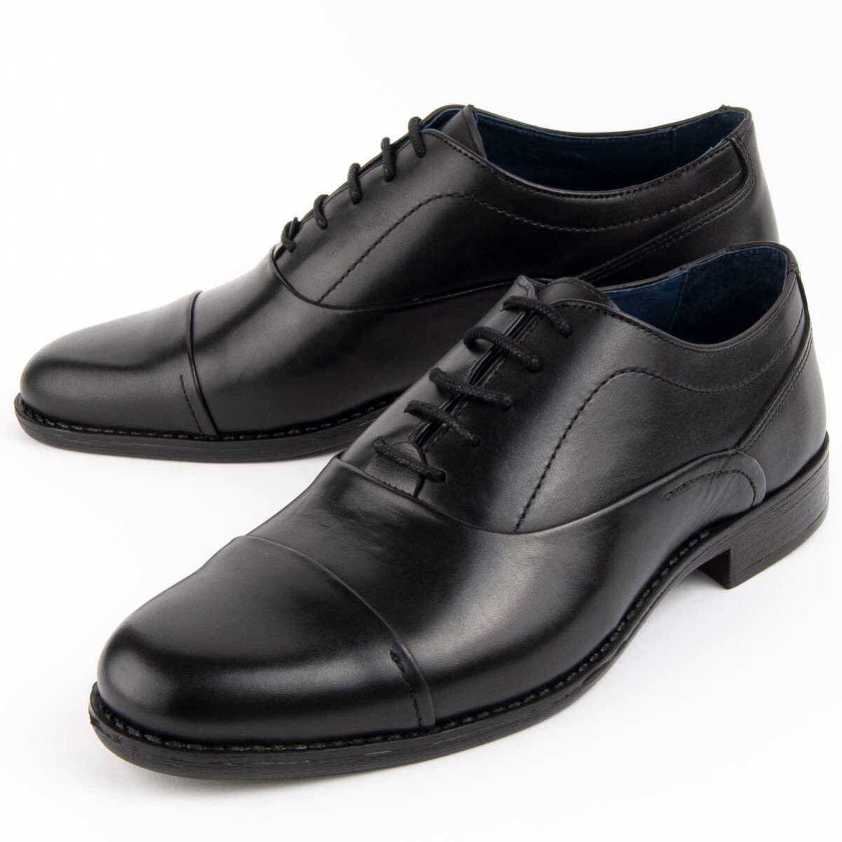 Zapato Oxford De Piel - Negro
