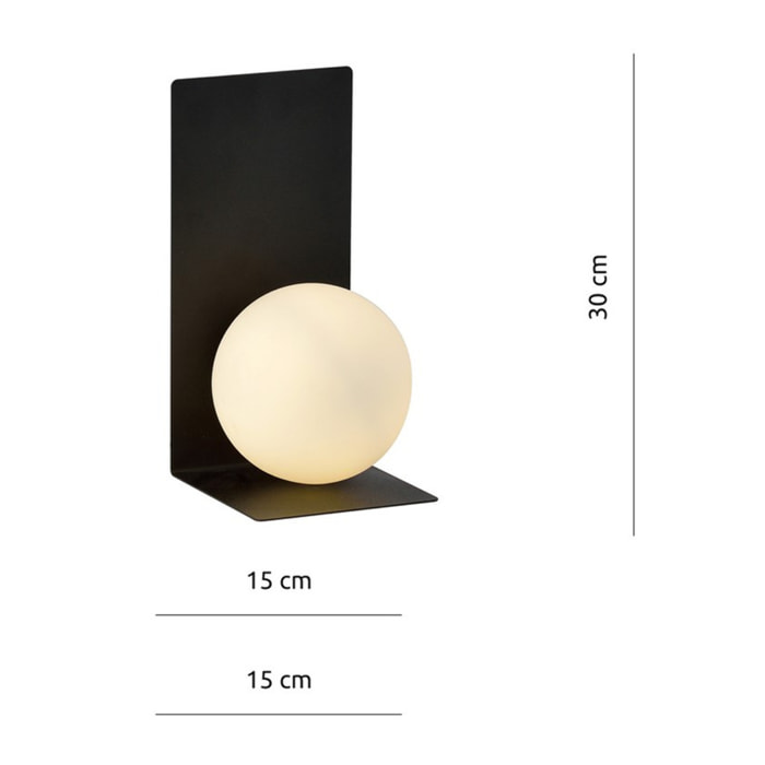 Lampada da parete FORM in acciaio nero e vetro