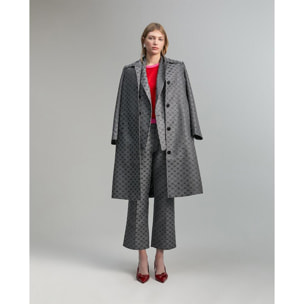 Giacca lunga con logo