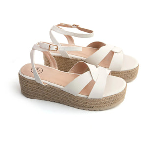 Sandalo urban platform - BIANCO