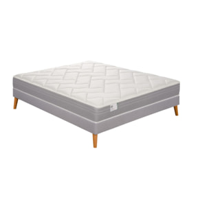 Ensemble L ADORABLE, matelas H23 ressorts ensachés, très ferme, sommier