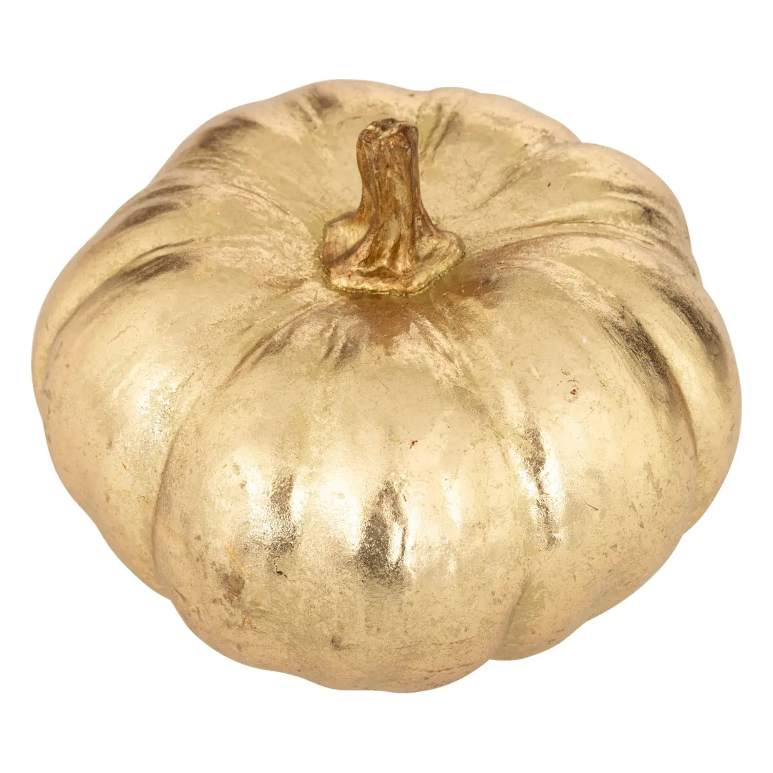 CITROUILLE RESINE OR L18,5CM