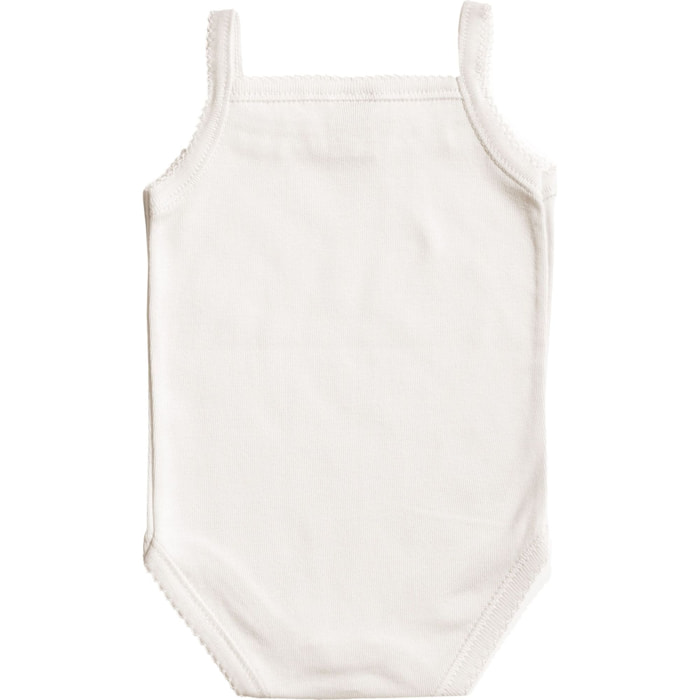 Body bebé tirantes finos volantes niña