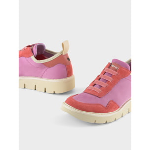 SLIP ON MUJER P05 DE MESH Y ANTE ROSA