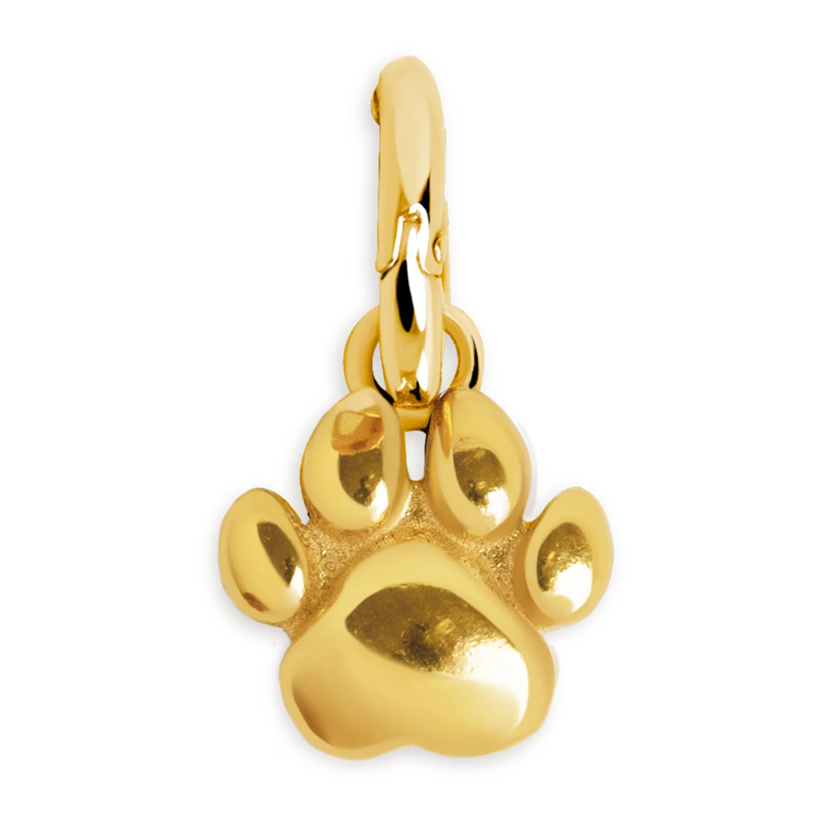 Charm Simple Paw Argento Placcato Oro