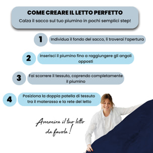 PARURE COPRIPIUMINO VERA - 100% Microfibra - Made in Italy