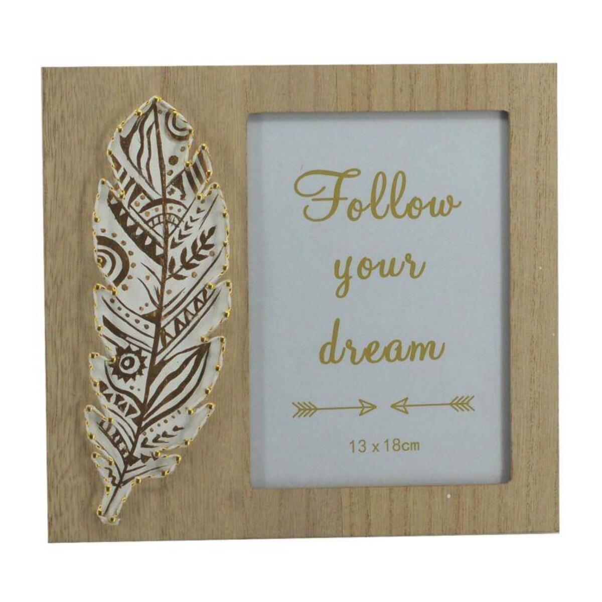 Portafoto da tavolo in legno piume rettangolare cm23,5x2,5h21,5