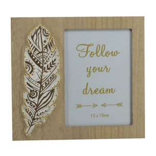 Portafoto da tavolo in legno piume rettangolare cm23,5x2,5h21,5