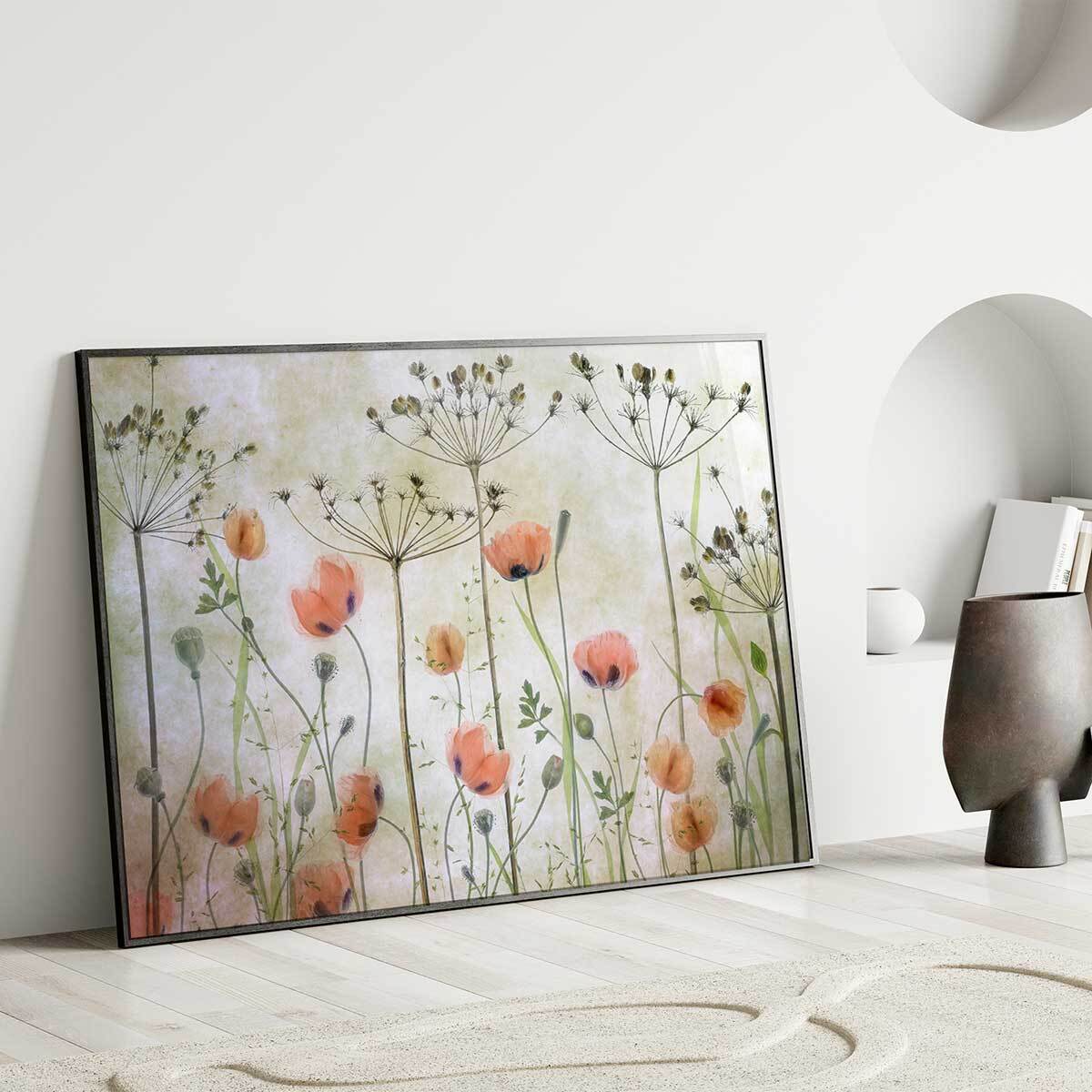 Affiche de fleurs Prairie de coquelicots Affiche seule