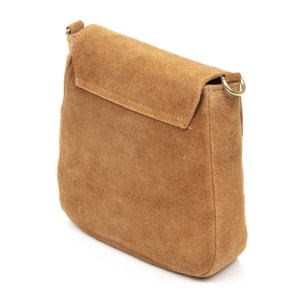 Altissimo bolso bandolera mujer. Piel auténtica Gamuza combinada con Gamuza Lacada brillante.