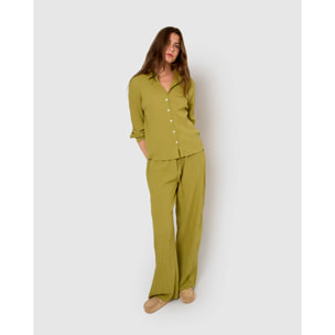 Pantalón algodón lino lima