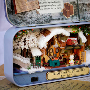 Paseos invernales. Maqueta 3D plegable, realista con gran detalle y luces led.