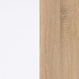 Armario Hexa 3 puertas 3 cajones Blanco Artik (Blanco Mate) - Roble Canadian