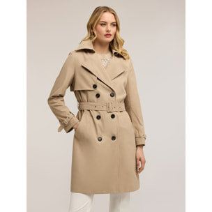 Motivi - Trench doppiopetto in taffetà - Beige