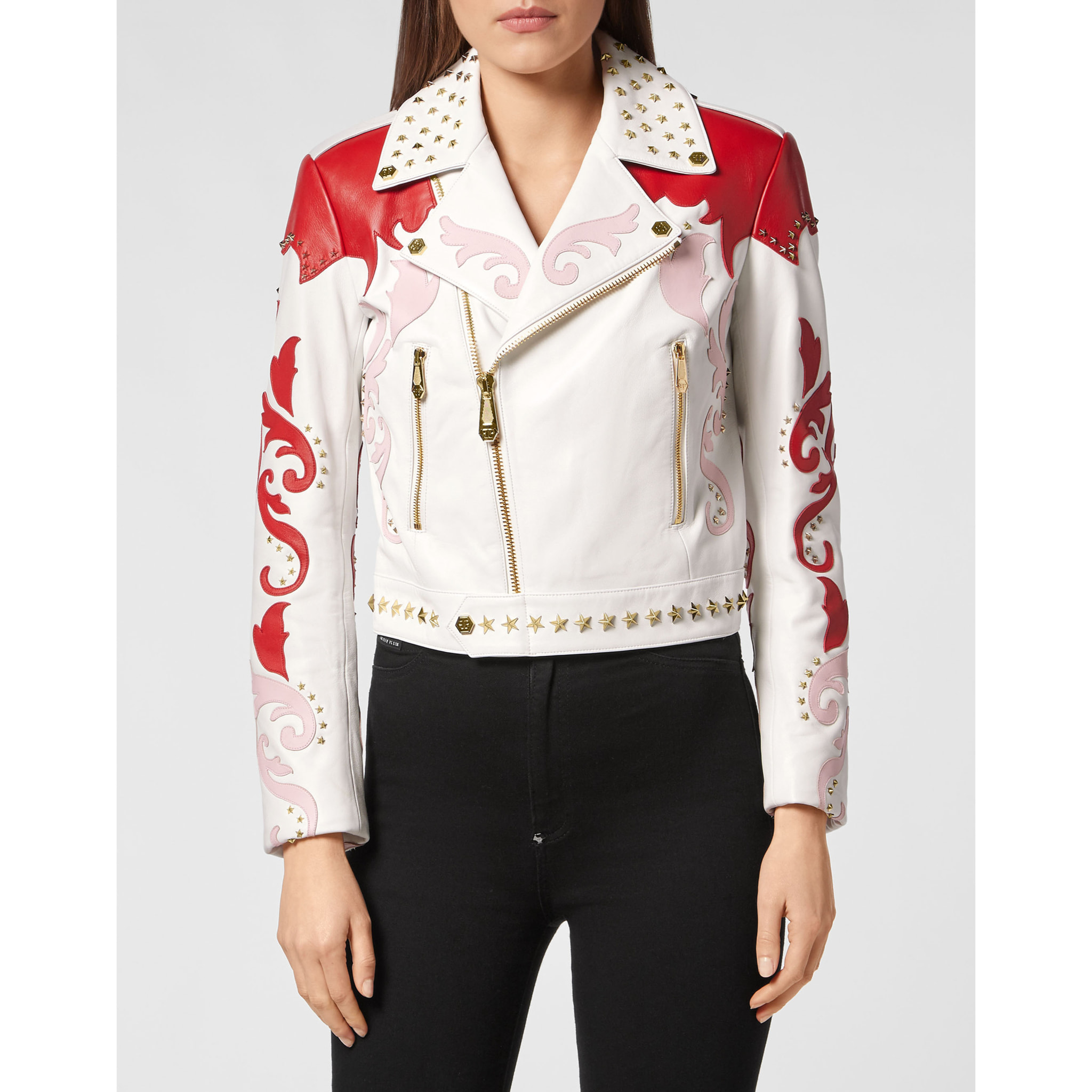 PHILIPP PLEIN Chaqueta biker de cuero