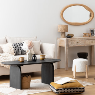 Tabouret d appoint Inuit dreams bouclette blanche