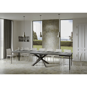 Table extensible 90x160/420 cm Volantis Evolution Gris Béton cadre Anthracite