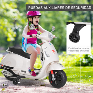 Moto Eléctrica Infantil Blanco