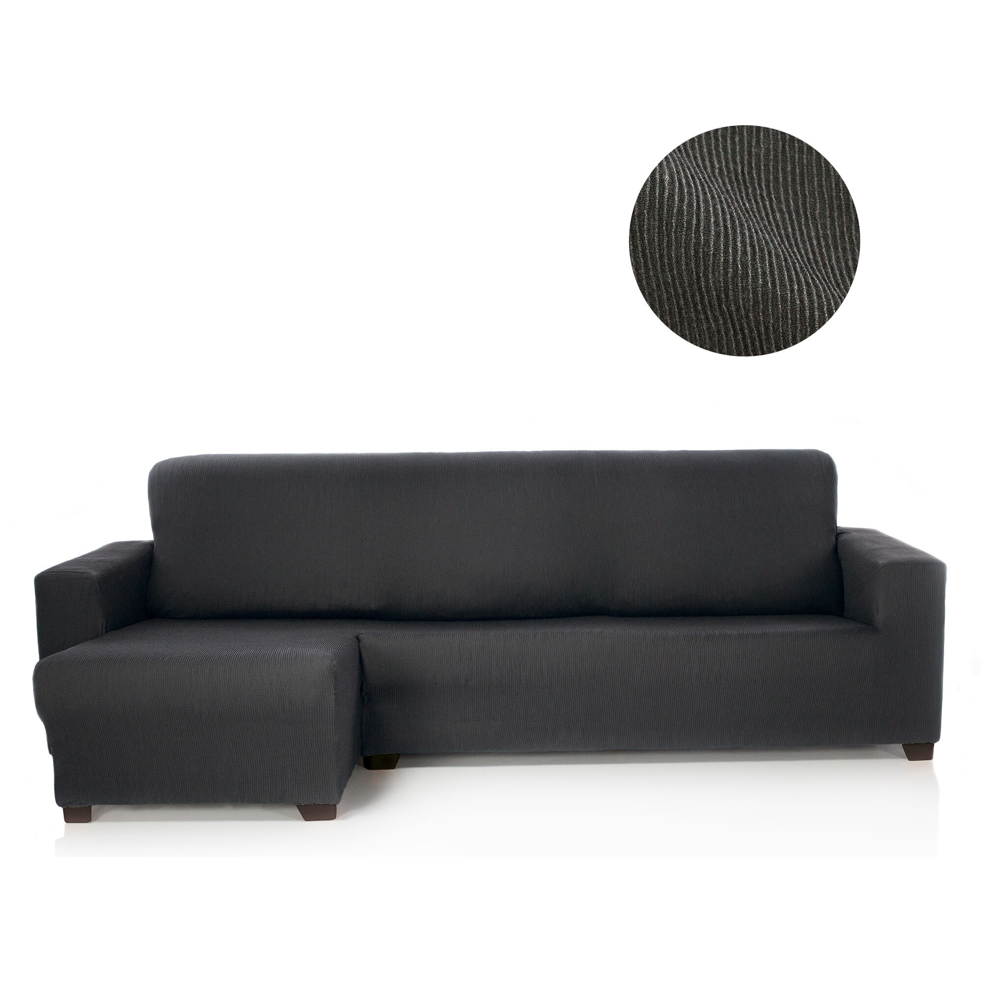 Funda ELÁSTICA para Chaise Longue izquierdo (visto de frente) brazo largo modelo MARCELA