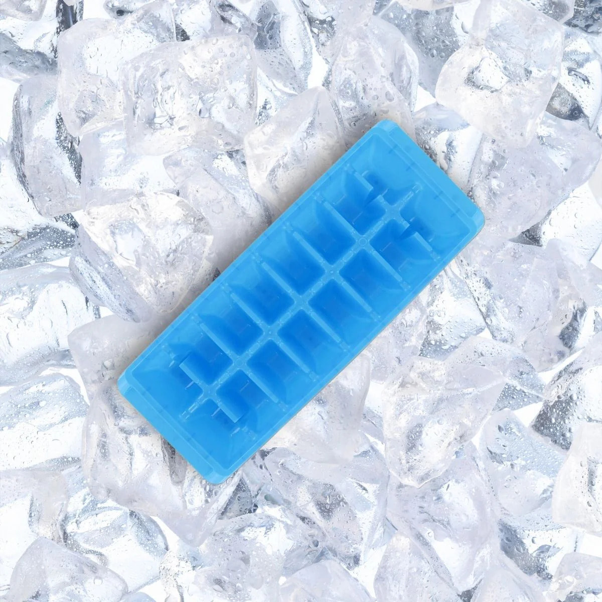 Lot de 3 bacs à glaçons bleus de 16 glaçons Fackelmann