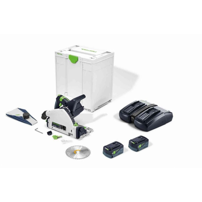 Scie plongeante FESTOOL TSC 55 5.0 KEBI-PLUS/XL - 2 batteries 18V 5.0Ah + lame de scie Ø 160 mm - 577342