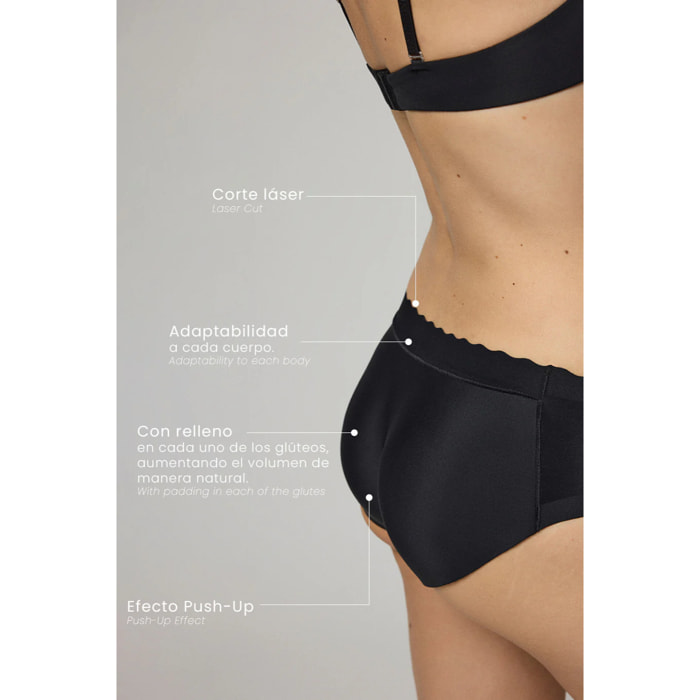Mutandine imbottite push-up color carne