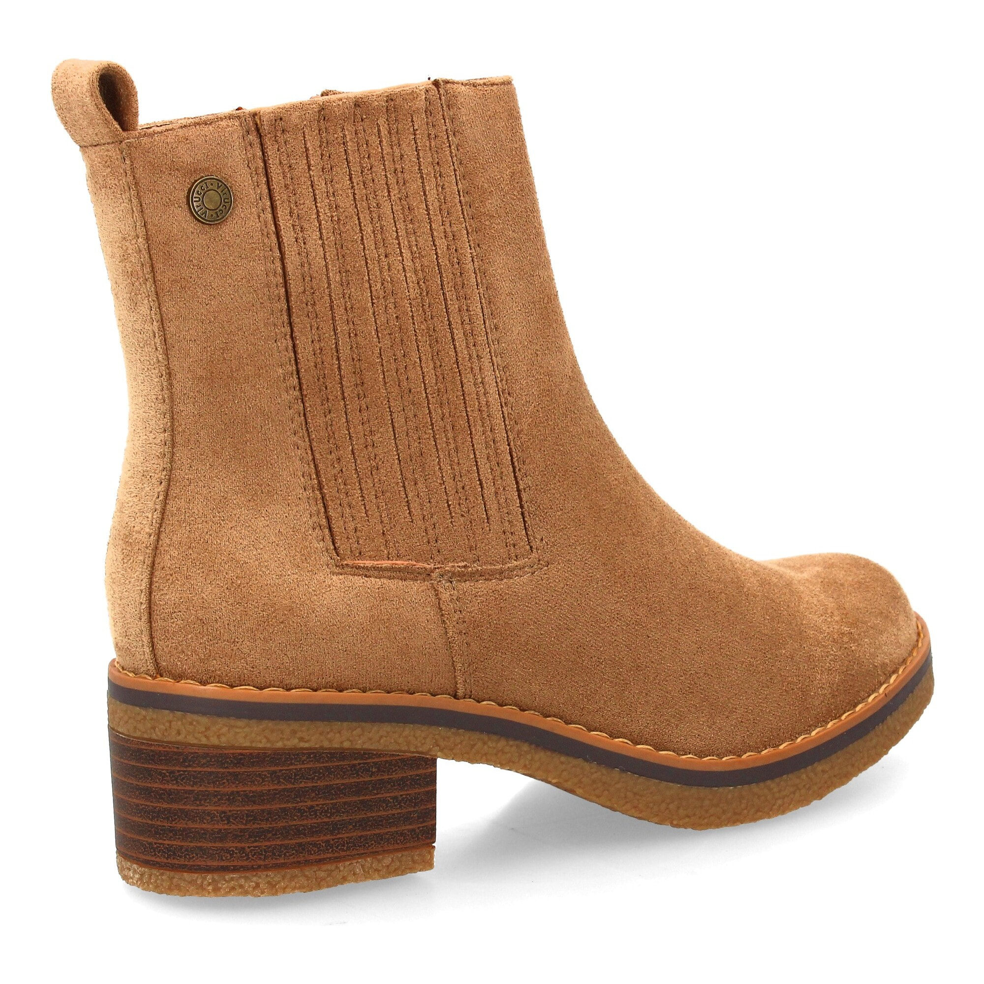 Botín mujer con tacón cierre elástico