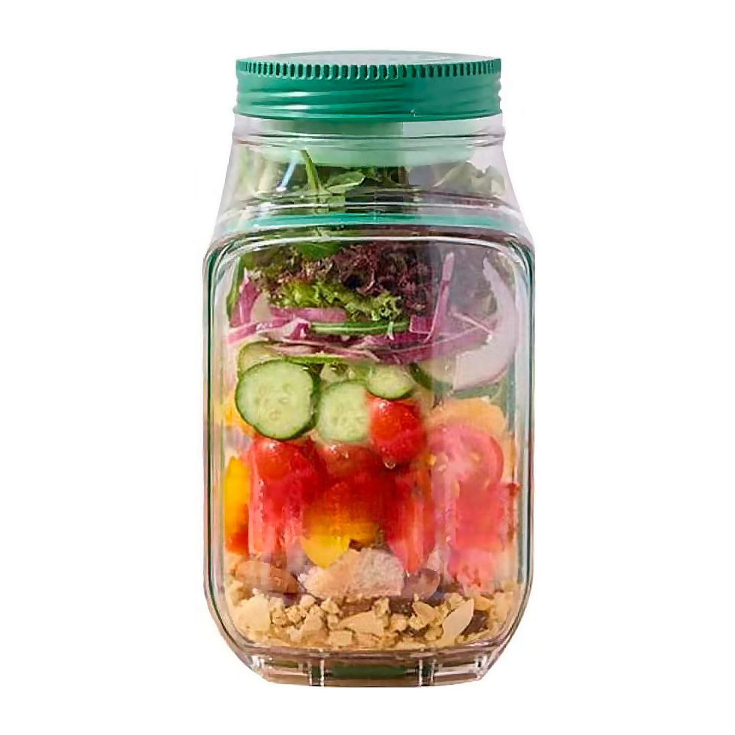 Fiambrera de 1000ml con diseño de botella. Con aperturas superior y lateral.