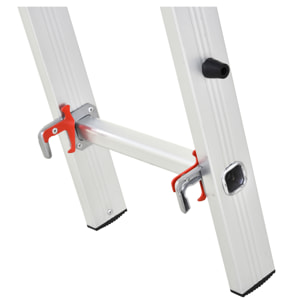 Échelle multifonction pliable aluminium 2 positions 2,49 m 10 échelons certification NF EN131 max. 150 Kg