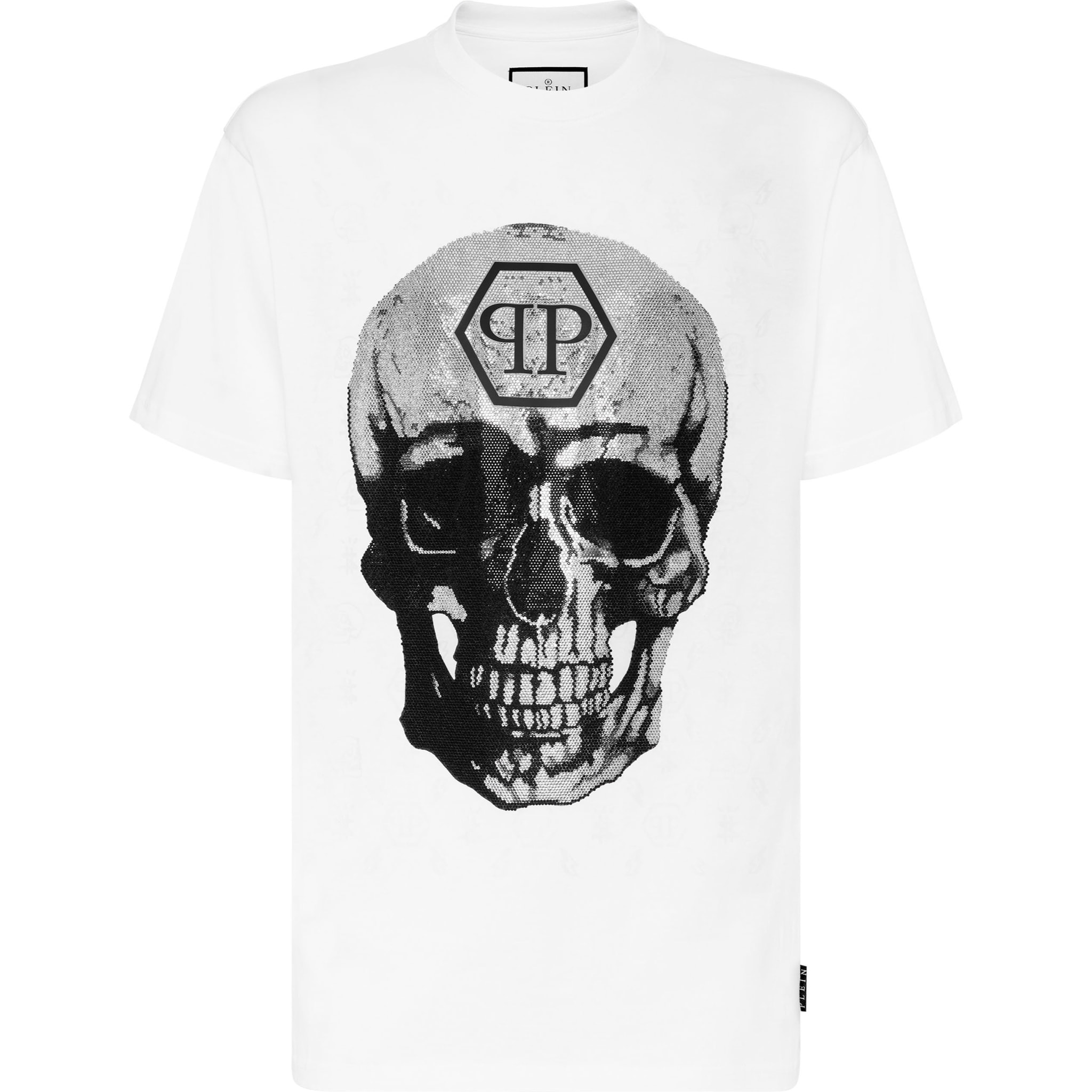 PHILIPP PLEIN T-Shirt Round Neck SKULL AND PLEIN