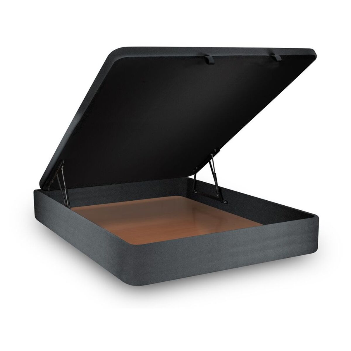 Sommier Coffre Velours - pieds bois