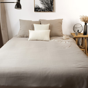 Couverture en jacquard - Beige