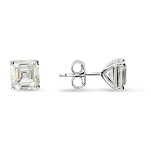 Orecchini Punto Luce Quadrati in Argento 925 con Cubic Zirconia