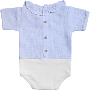 Body bebé manga corta cuello bambula