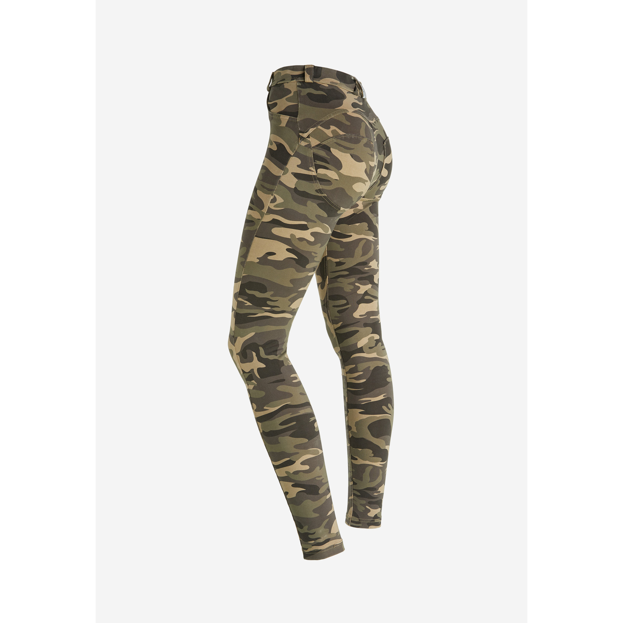 Pantaloni push up WR.UP® vita alta in jersey camouflage