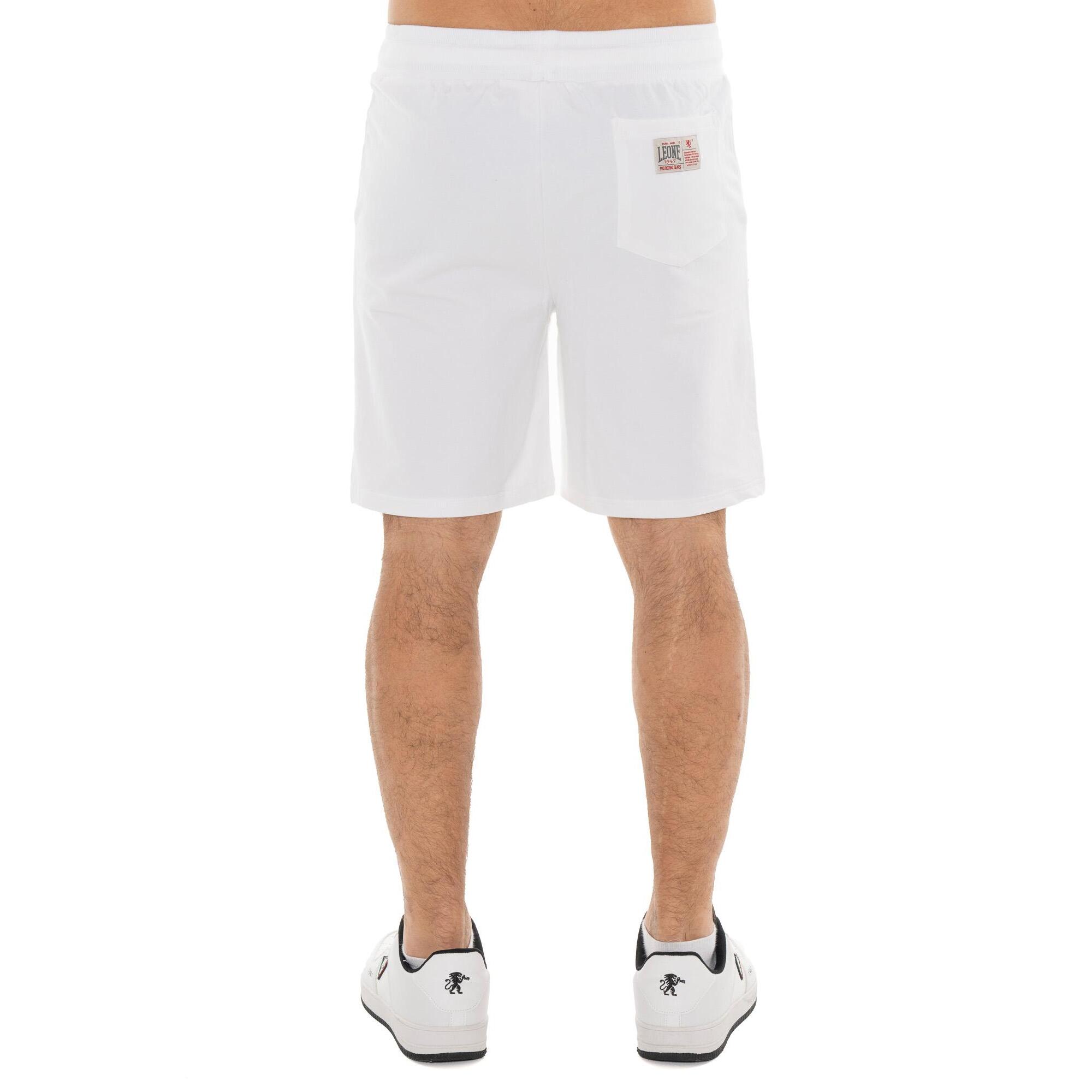 Pantalón corto de hombre con gran logo Leone Basic