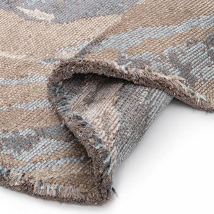 ATINO Tapis salon kilim, Forme originale, Tissé à la main